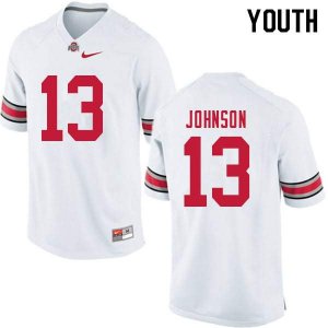 Youth Ohio State Buckeyes #13 Tyreke Johnson White Nike NCAA College Football Jersey Check Out SBU2044QY